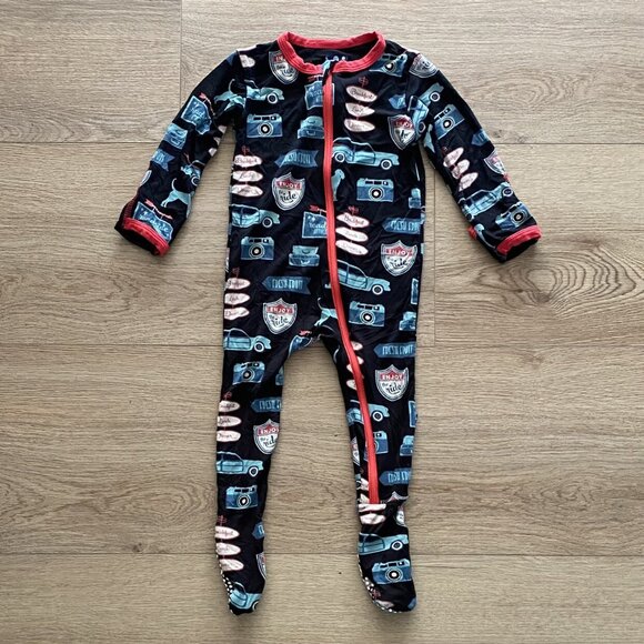 Kickee Pants Drive-In Diner Print Sleeper - Picture 1 of 4
